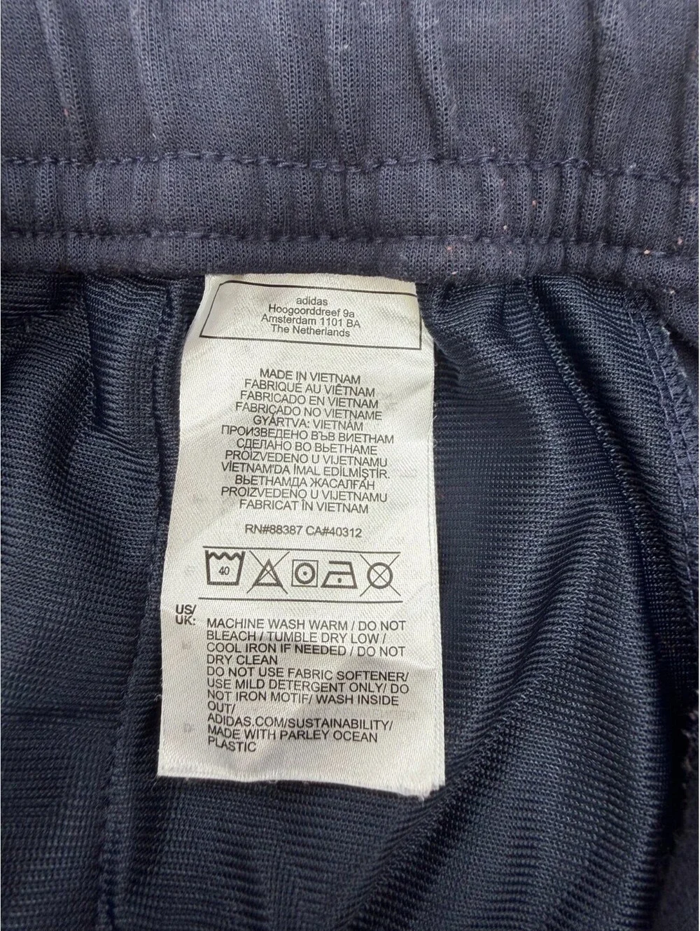 Adidas Men's Sweatpants Primeblue Tapered Stretch Drawstring Size L Blue